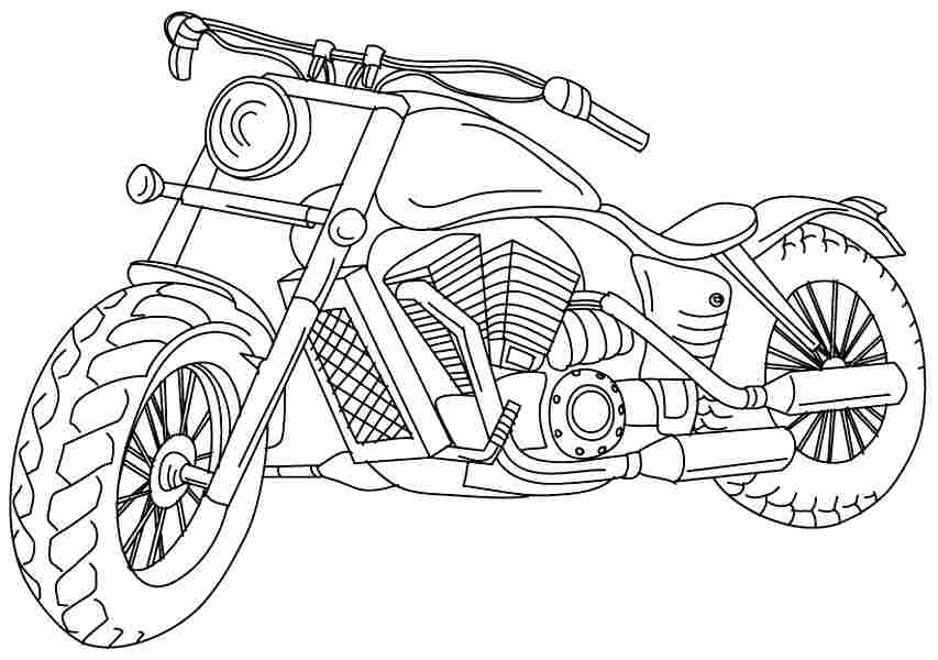 Plansa de colorat cu Motocicleta 25 18